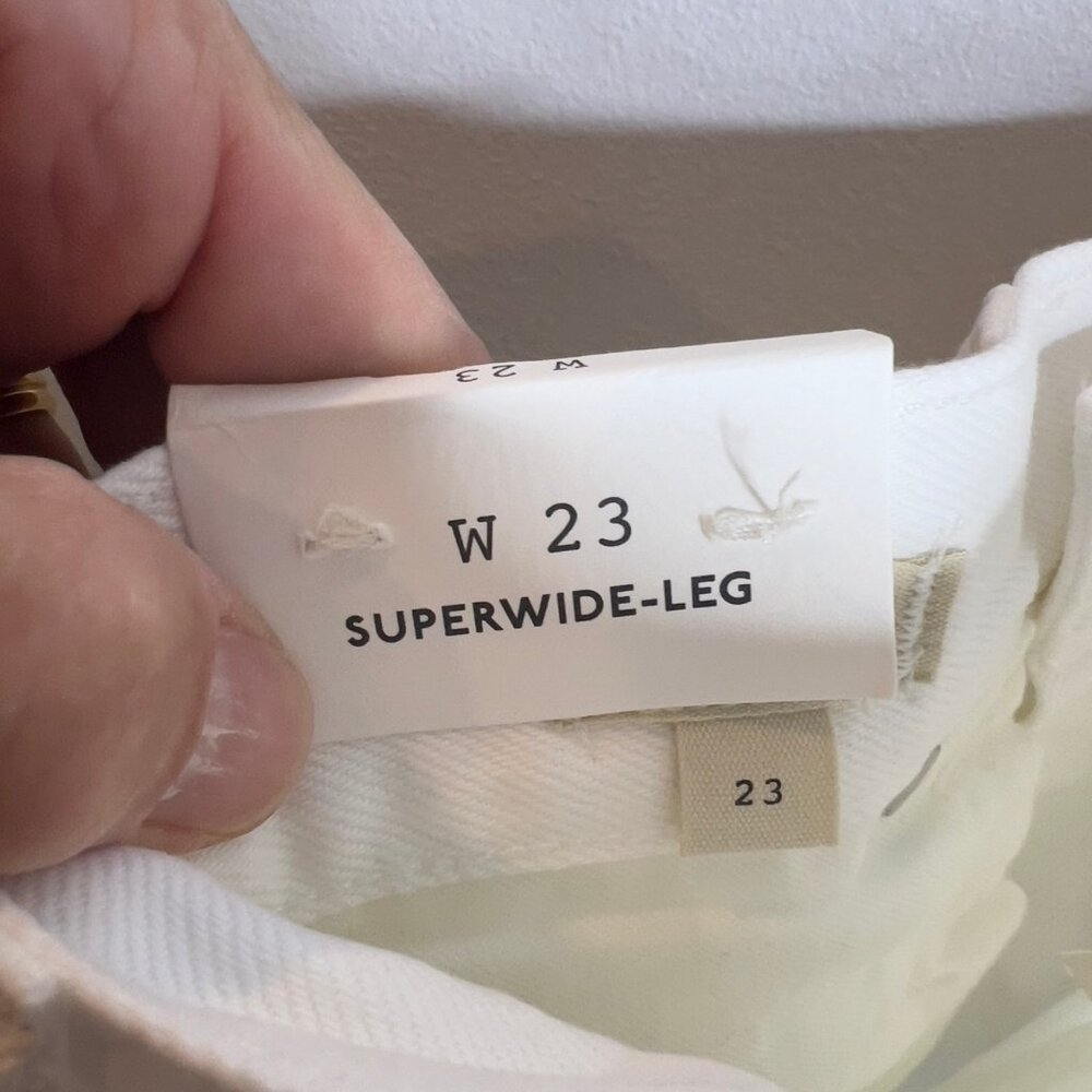 Madewell $138 Superwide-Leg Jeans: Airy Denim Edition Size 23 NU007 White - Picture 10 of 11